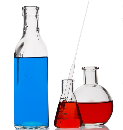 laboratory glassware with liquid Precision Laboratories
