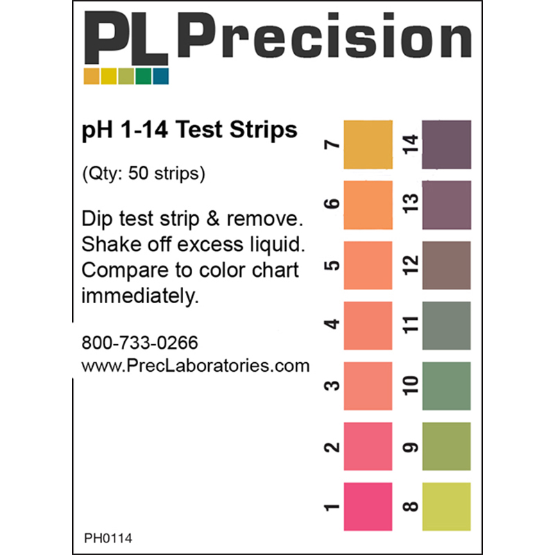 ph test paper color chart