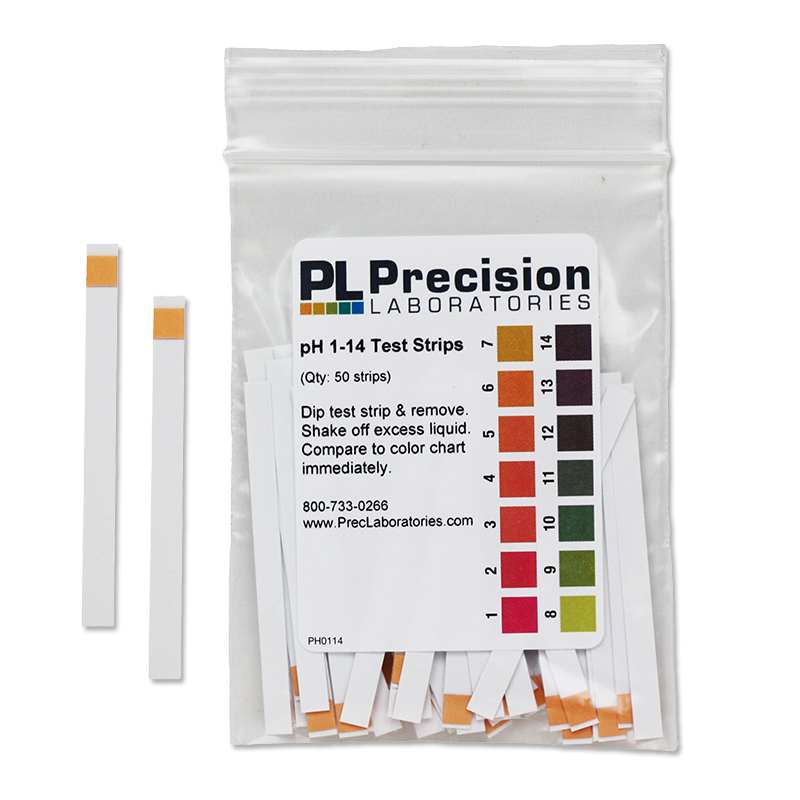 pH 1-14 Test Strips, 3 pad - Precision Laboratories Test Strips